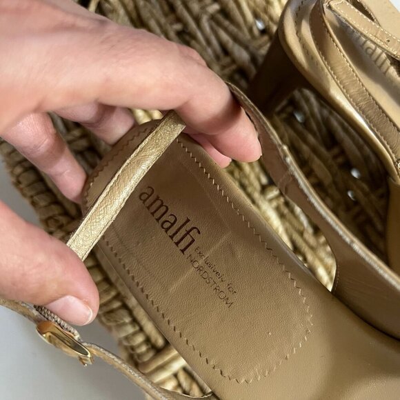 AMALFI Exclusively for Nordstrom, Beige 8B, square heel,slingback pump shoe - Picture 14 of 15